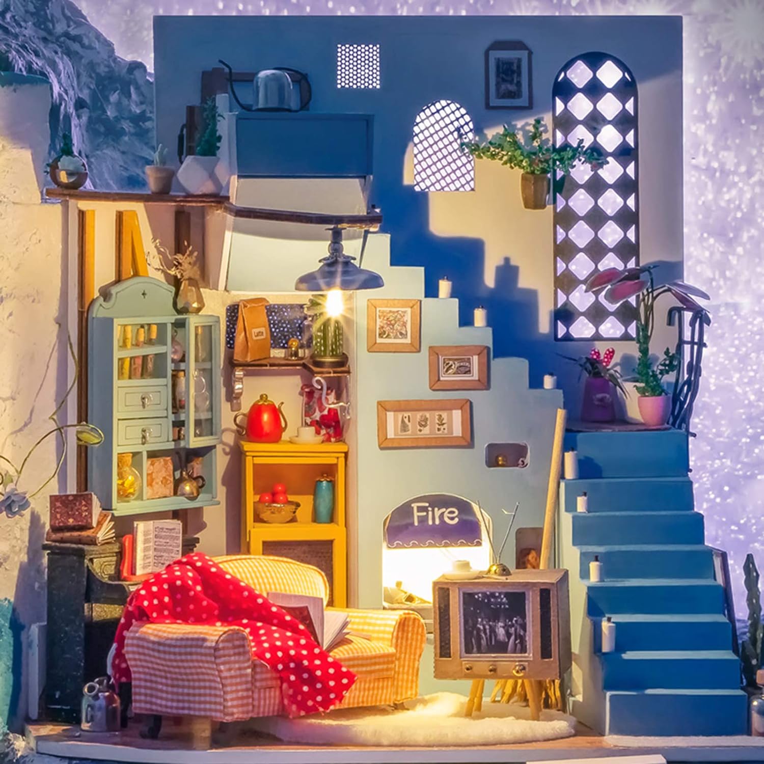 Joy's Peninsula Living Room - Casitas Miniatura Armable Robotime