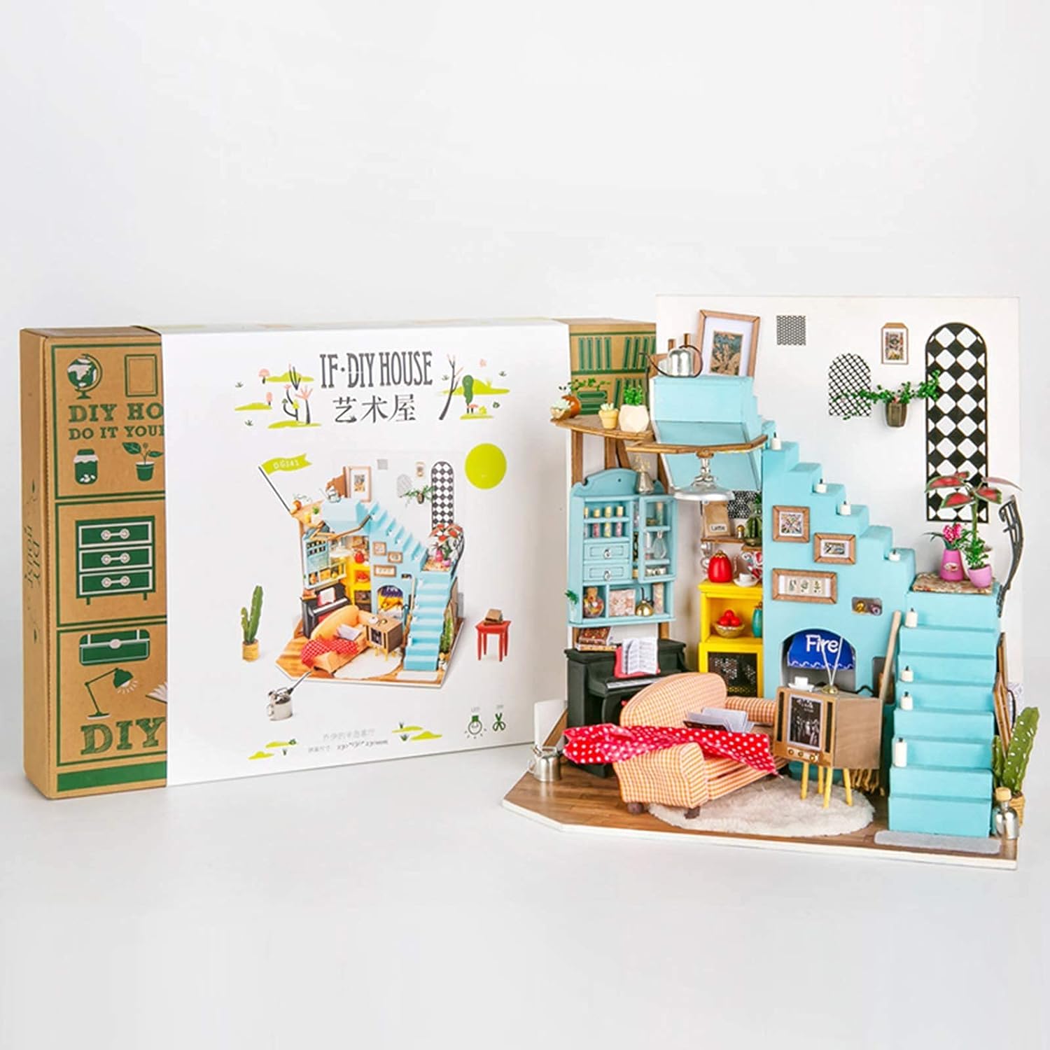 Joy's Peninsula Living Room - Casitas Miniatura Armable Robotime