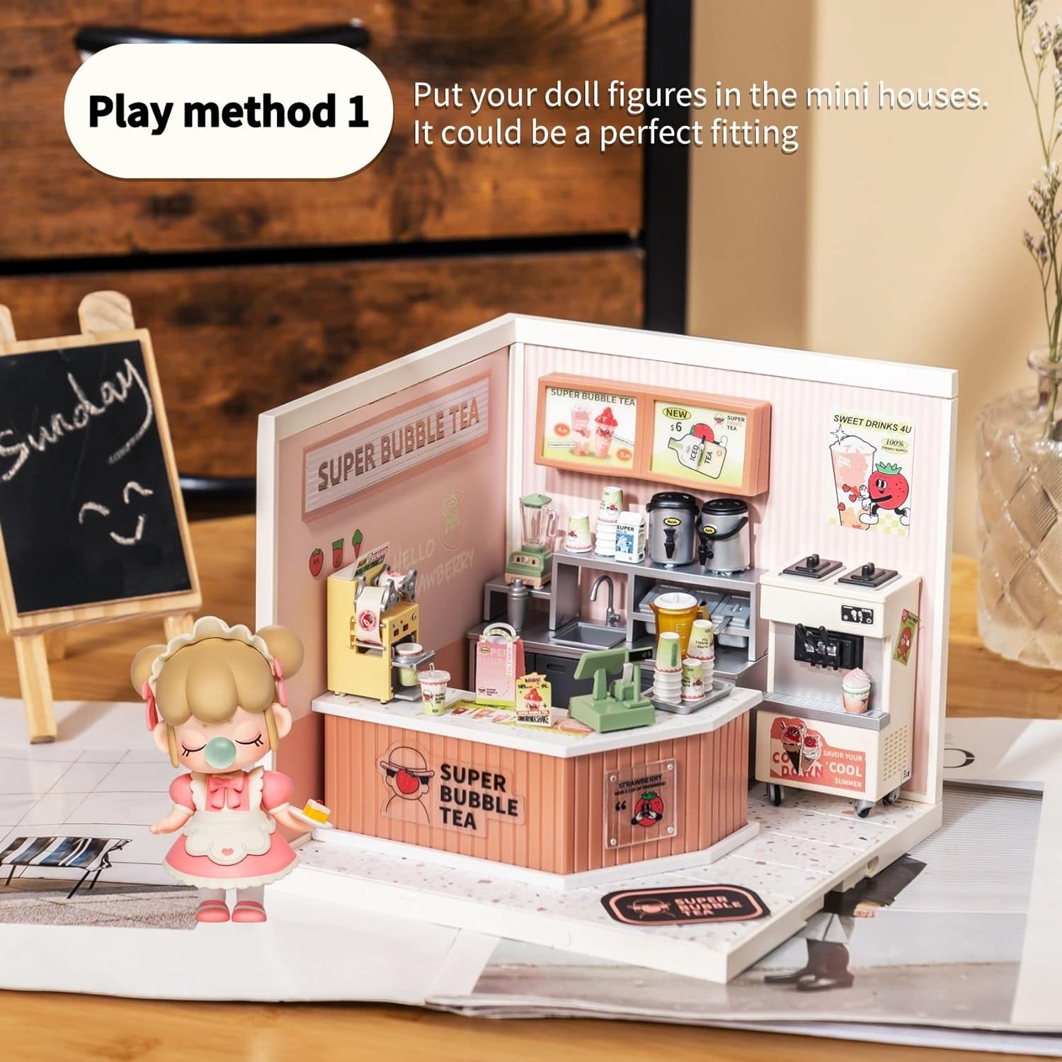 Casa en Miniatura para Armar - Super Creator Double Joy Bubble Tea DW006