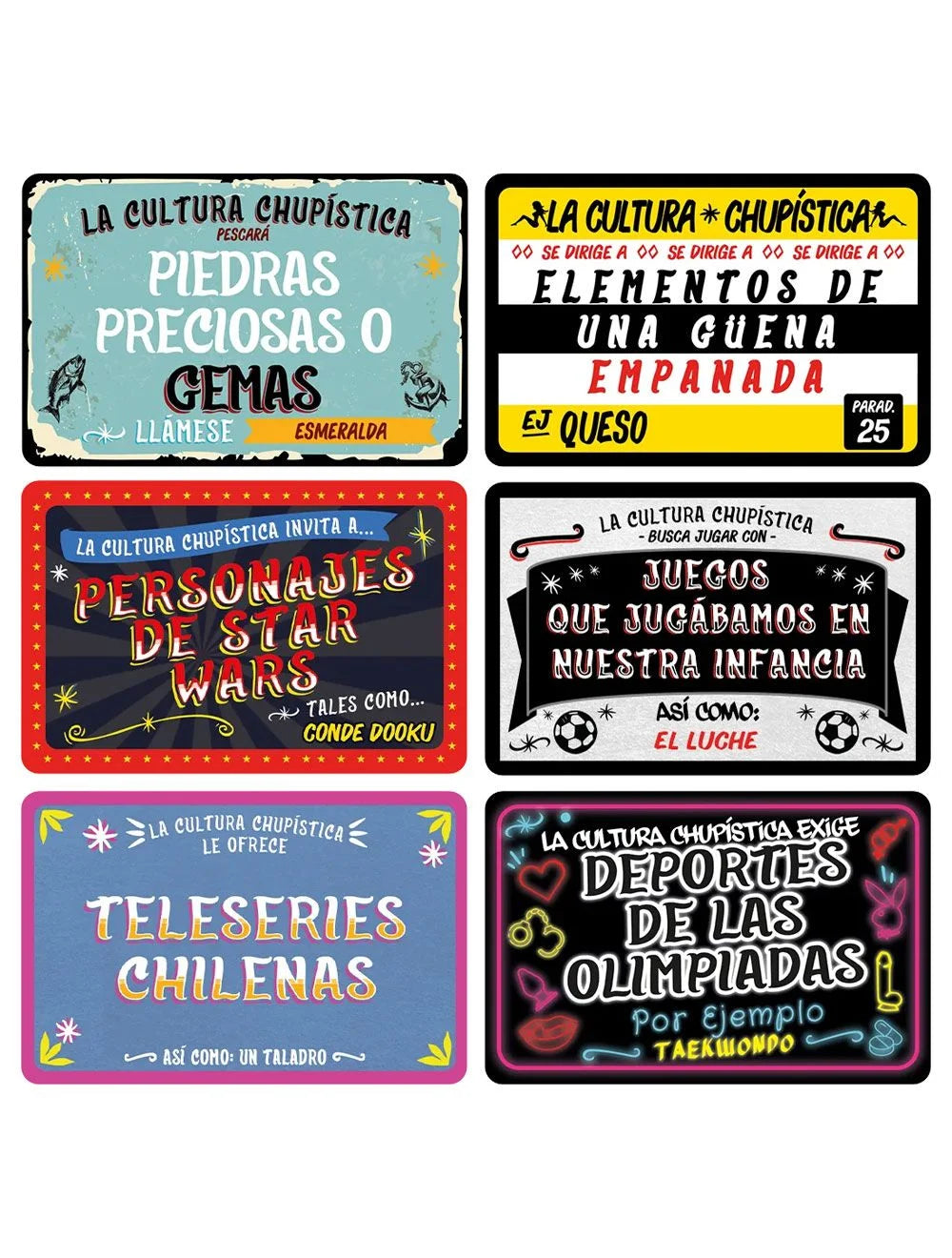 LA CULTURA CHUPÍSTICA de Pásalo Chancho - Juego de Cartas Chileno para Prender la Previa