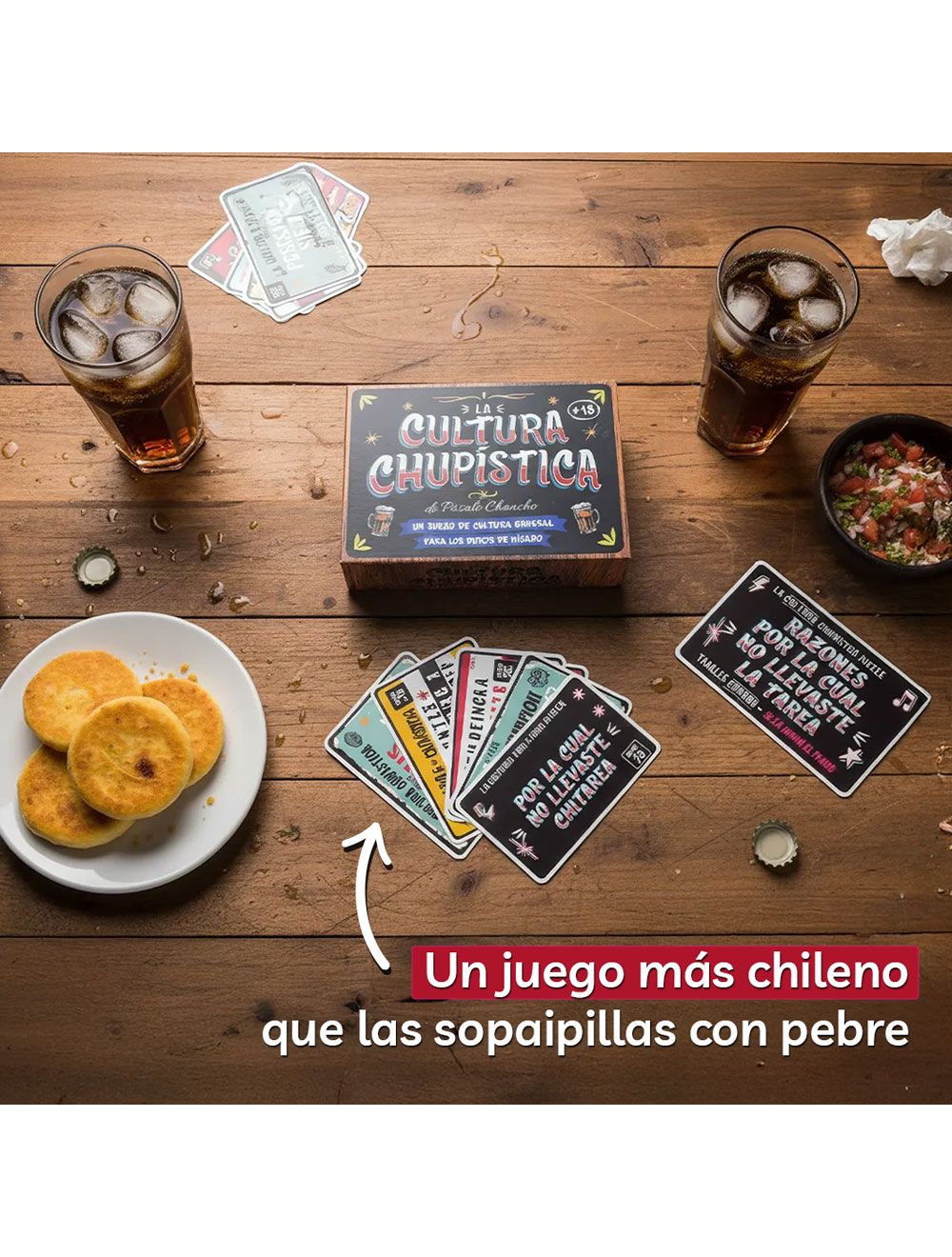 LA CULTURA CHUPÍSTICA de Pásalo Chancho - Juego de Cartas Chileno para Prender la Previa
