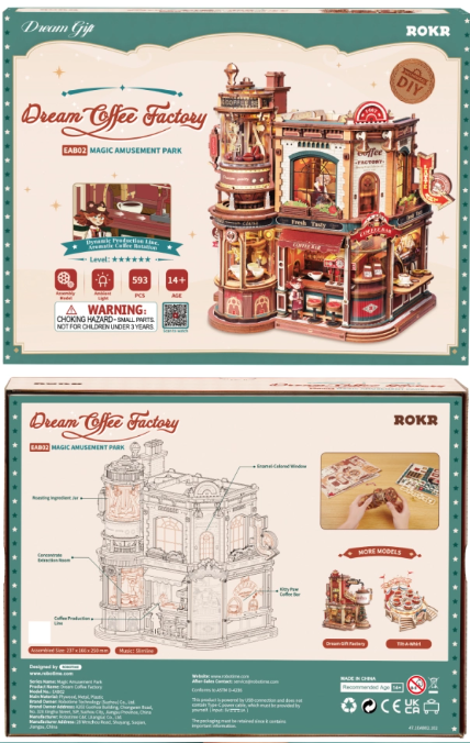 Caja Musical 3D Dream Coffee Factory (EAB02)