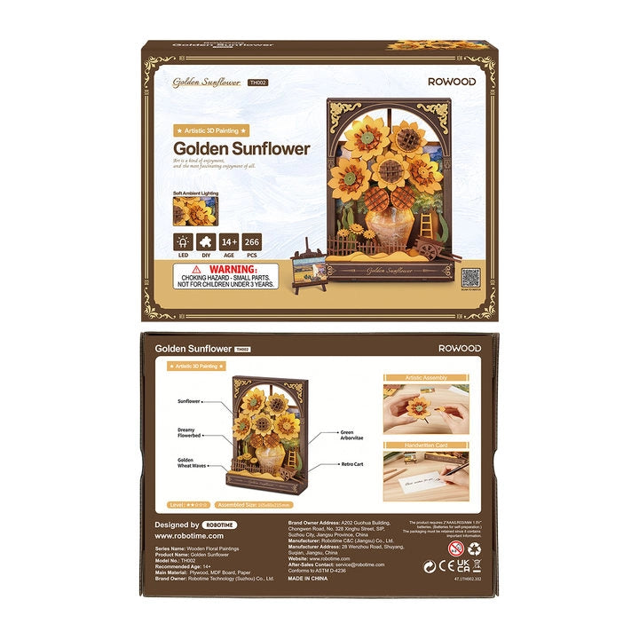 Puzzle Floral 3D Golden Sunflower (TH002)