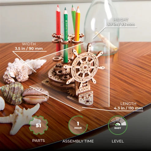 Ugears Wheel-Organizer 2.0 | Organizador Mecánico de Madera