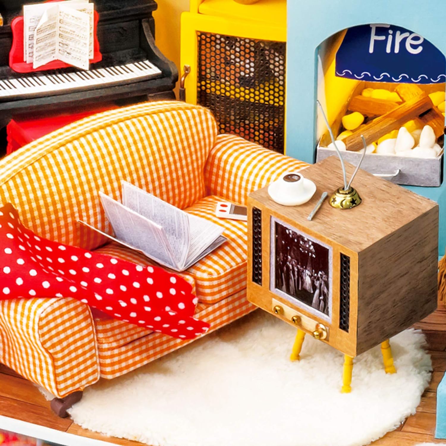 Joy's Peninsula Living Room - Casitas Miniatura Armable Robotime