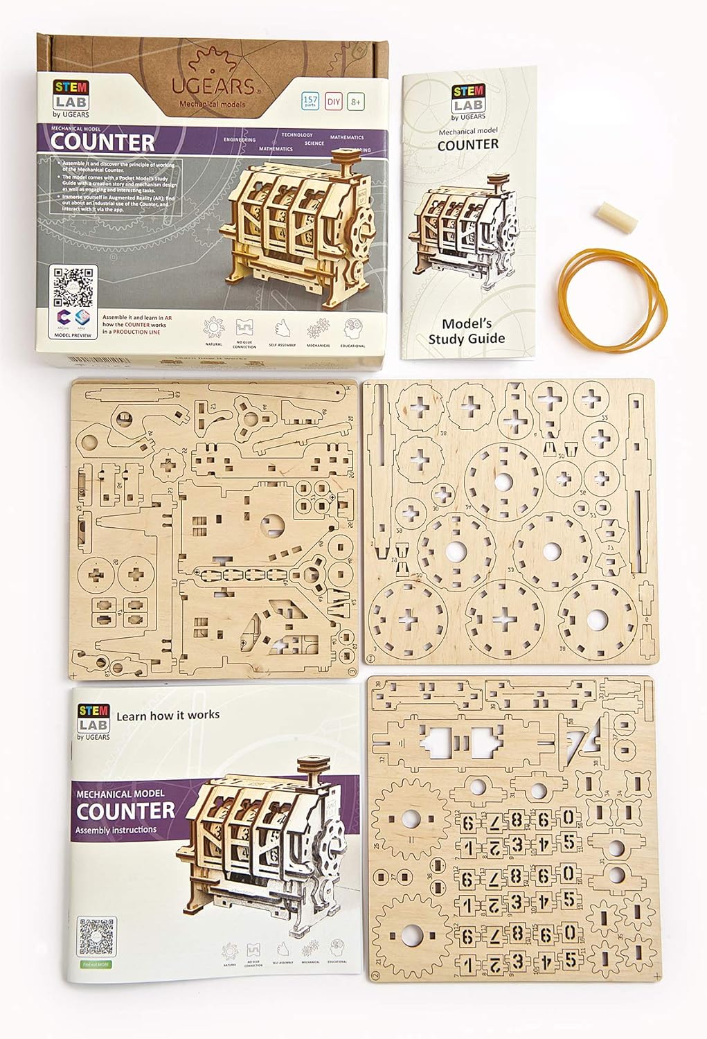 Contador Mecánico (STEM Lab) - Maqueta de Madera Educativa con App (Ugears)