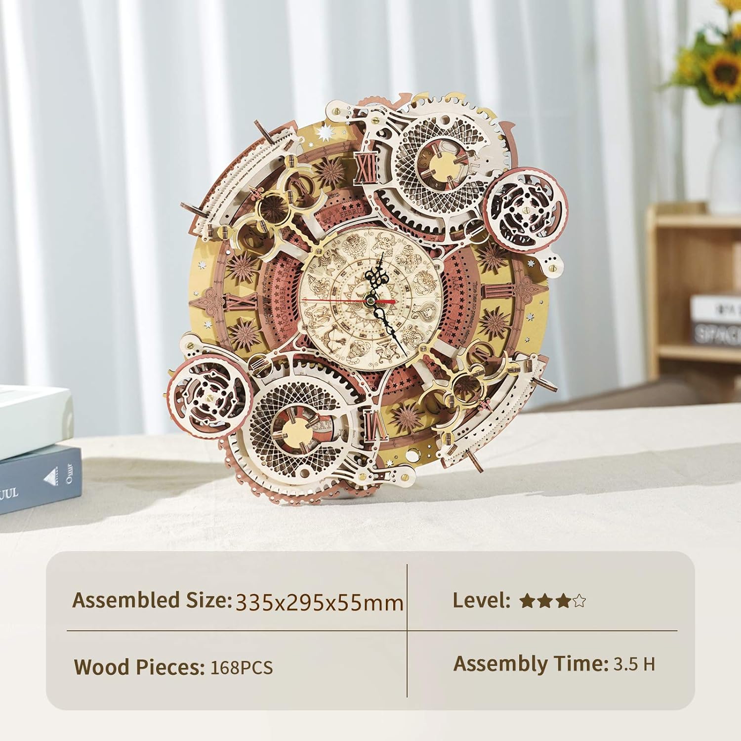 Reloj Mural Zodiacal de Madera Rompecabezas