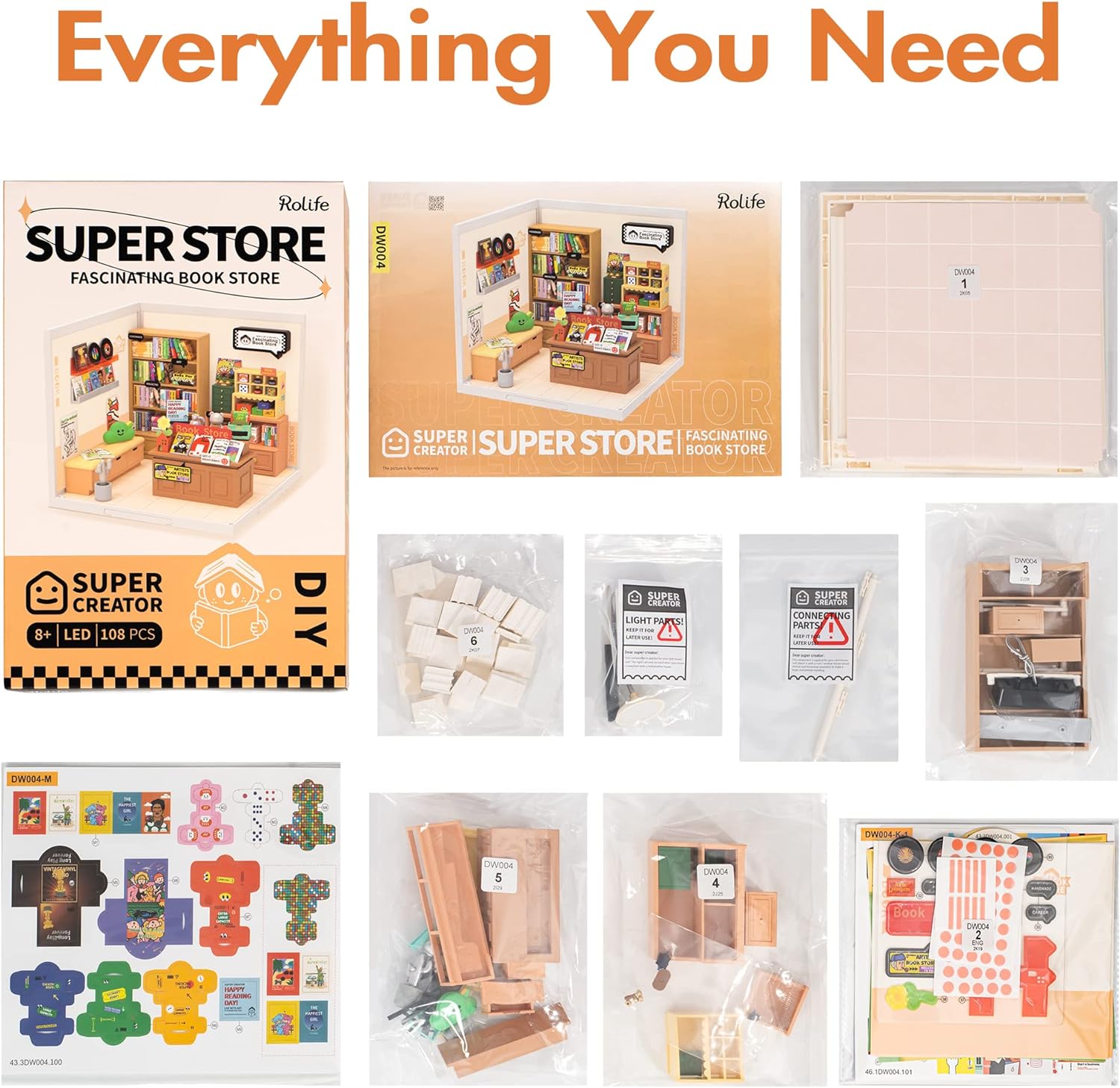 Casa en Miniatura para Armar - Super Creator Fascinating Book Store DW004
