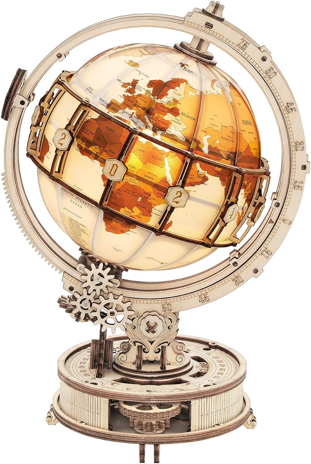 Globo Terraqueo Luminoso Armable Puzzle 3D