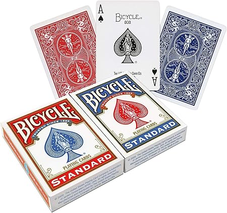 BICYCLE STANDARD FACE - Pack de 2 Barajas (Rojo y Azul)