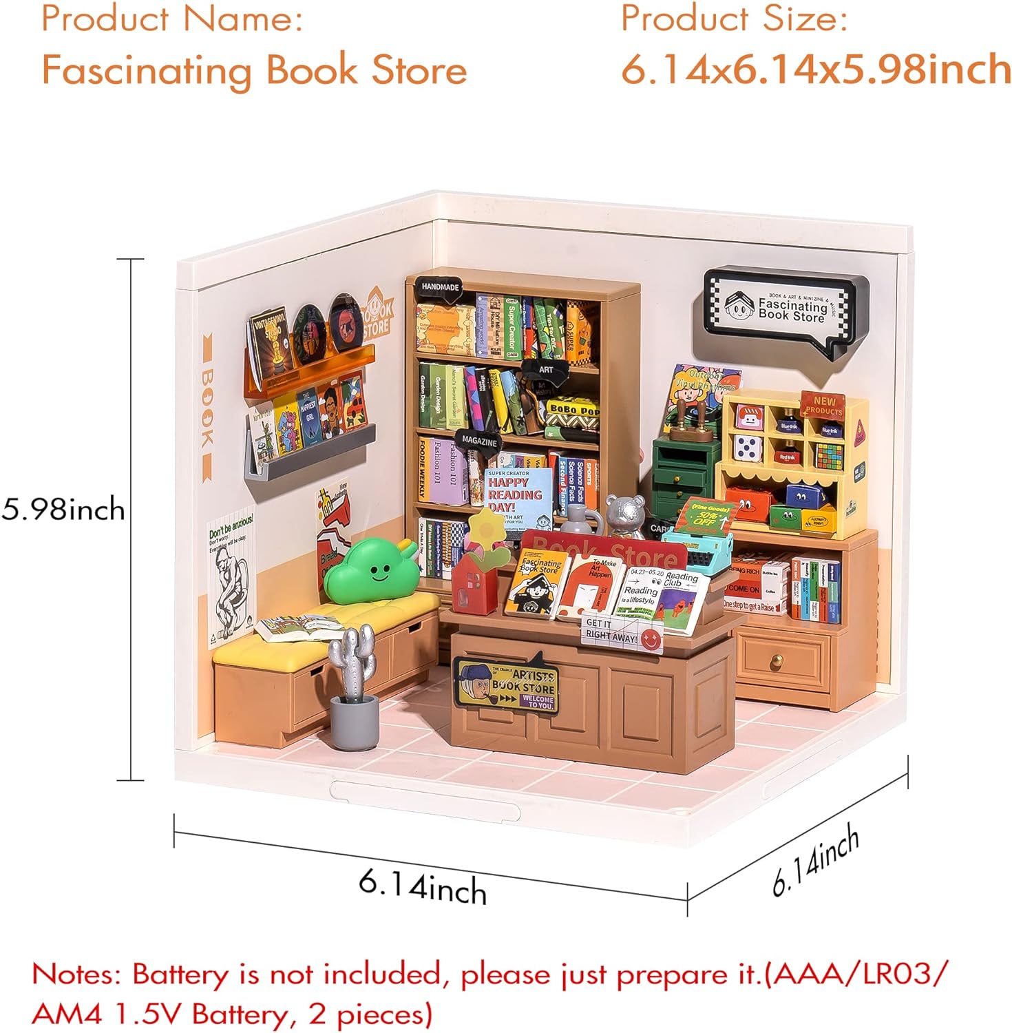 Casa en Miniatura para Armar - Super Creator Fascinating Book Store DW004