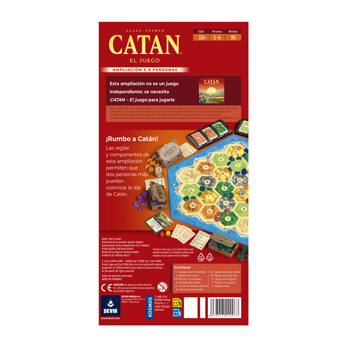 Catan: Ampliación para 5 y 6 Jugadores