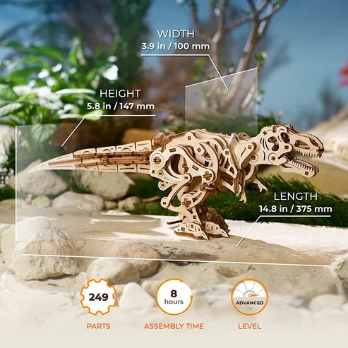 Ugears Tyrannosaurus Rex | Dinosaurio Mecánico 3D de Madera