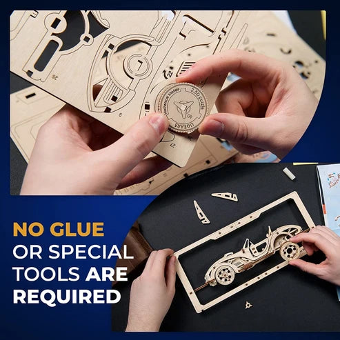 Ugears Roadster MK3 2.5D | Puzzle de Madera con Partes Móviles
