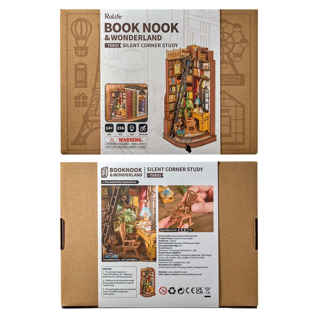 Separador de libros - Silent Corner Study - Booknook  (TGE02)