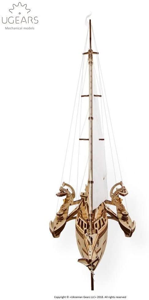Ugears Trimarán Merihobus | Velero Mecánico 3D de Madera