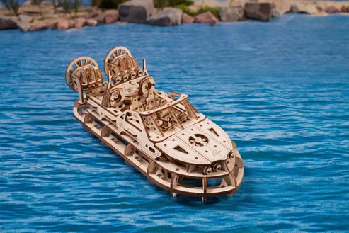 Ugears Hovercraft de Rescate | Maqueta Mecánica 3D de Madera