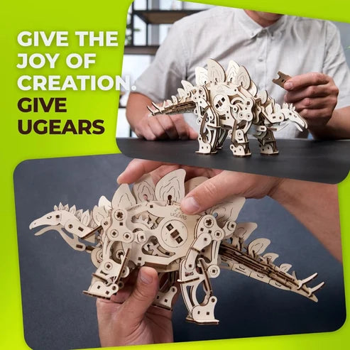 Ugears Stegosaurus | Dinosaurio Mecánico 3D de Madera