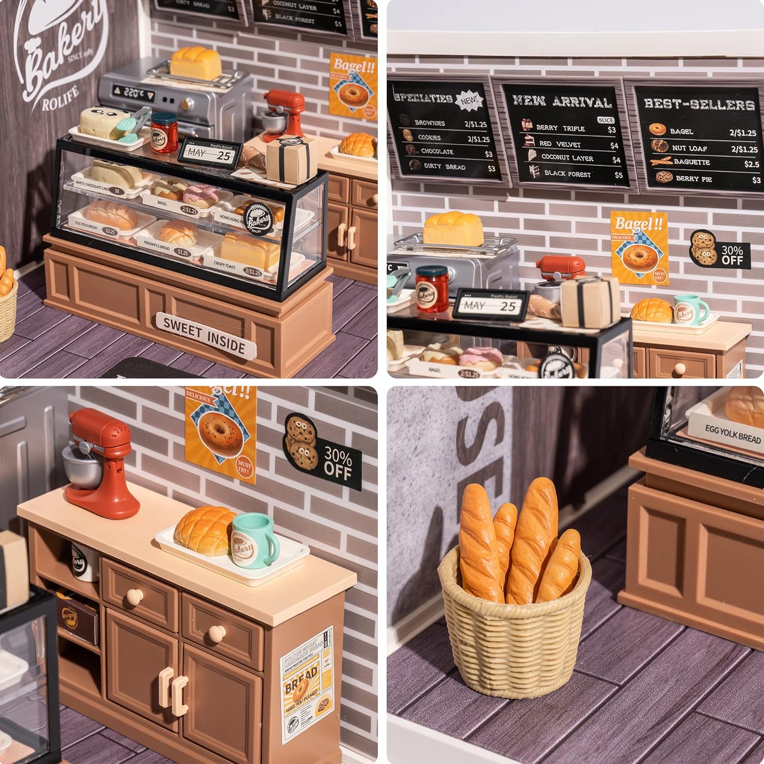 Casa en Miniatura para Armar - Super Creator Panaderia Golden Wheat Bakery DW005
