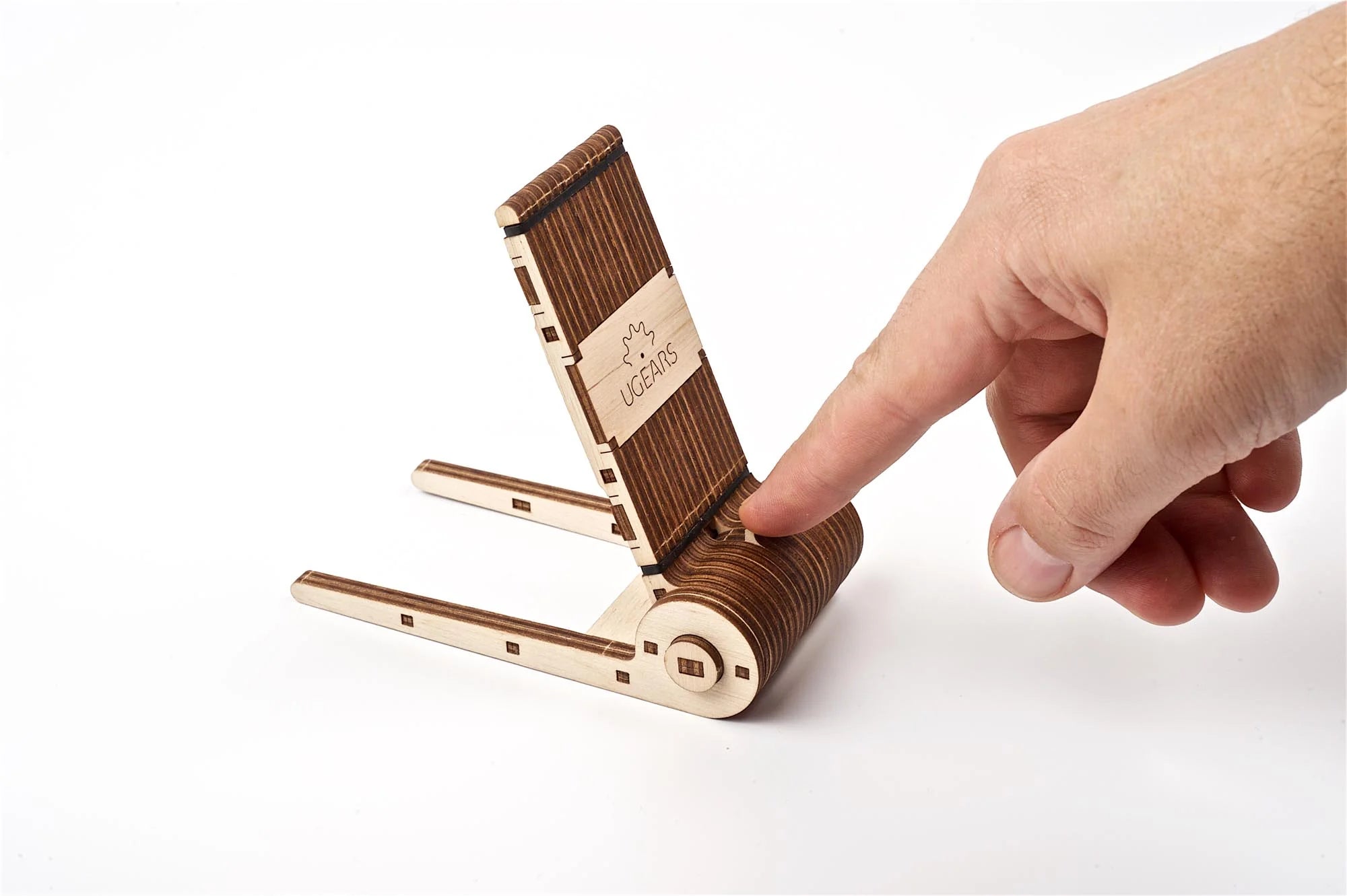Ugears Porta Celular Plegable | Soporte 3D de Madera