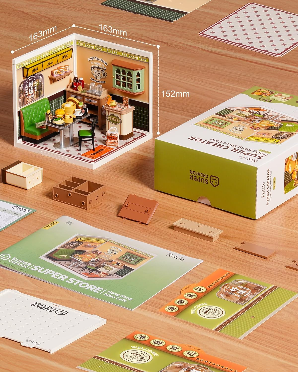 ROLIFE Super Creator: Hong Kong Bites Café (DW021) - Maqueta Modular DIY con Luces LED