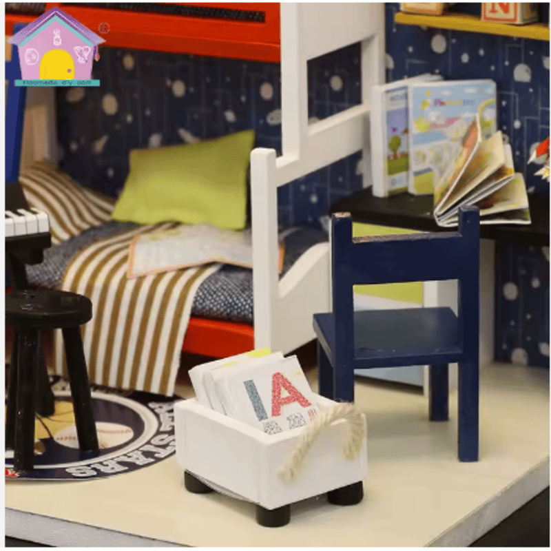 Casita Miniatura "Future Space" – Dormitorio Juvenil DIY con Luces LED S901