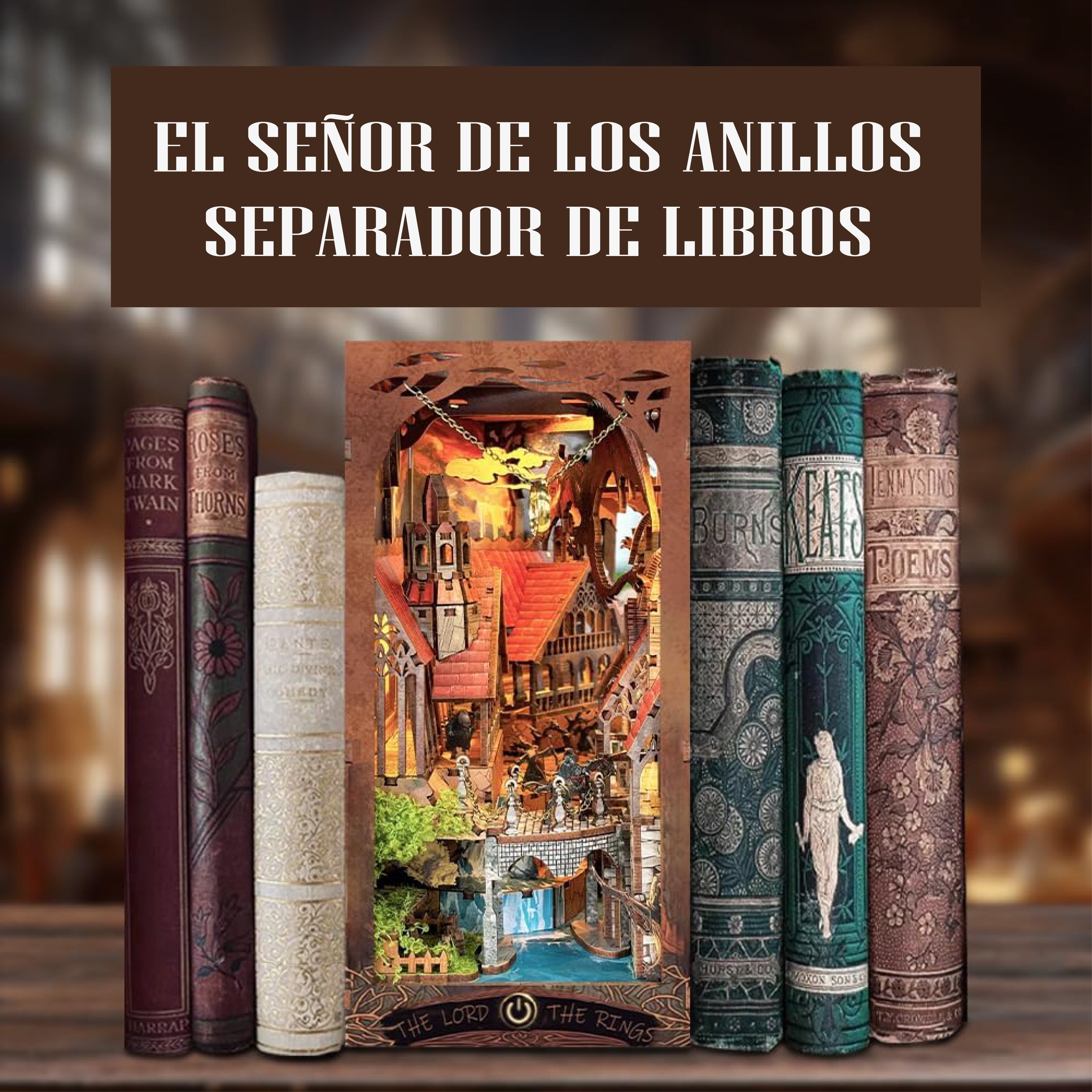 Separador de Libros - El valle de los Anillos - tematica de "El Señor de los Anillos".