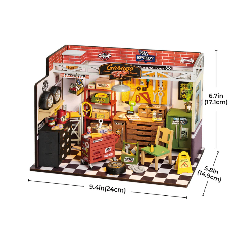 Kit de Casa en Miniatura para Bricolaje Rolife Garage Workshop DG165
