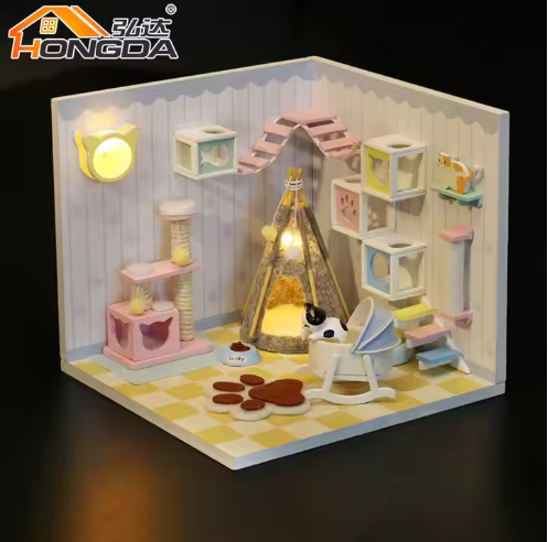 Casa De Muñecas En Miniatura - Casa de gatitos - S2009