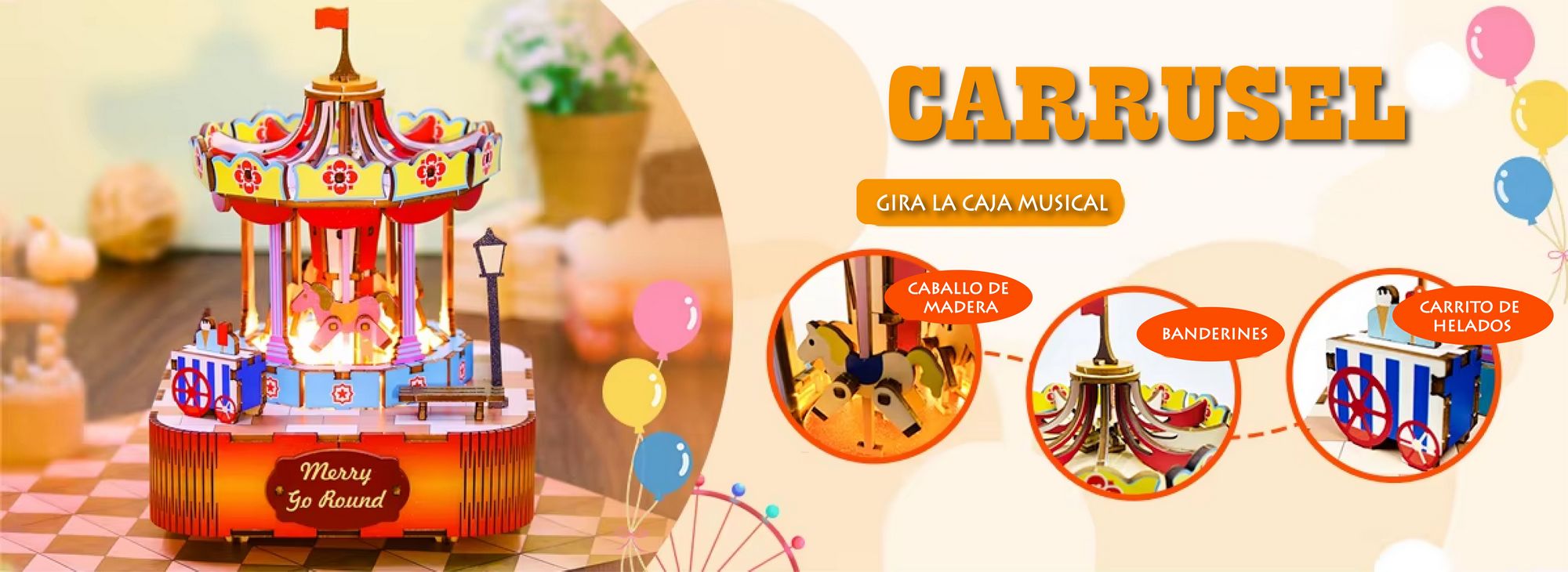 Carrusel musical - Luz, movimiento y sonido