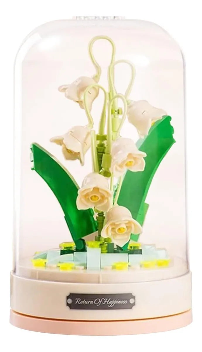 Lirio del Valle Eterno - Kit de Flores de Bloques DIY bajo Cúpula (Meest)