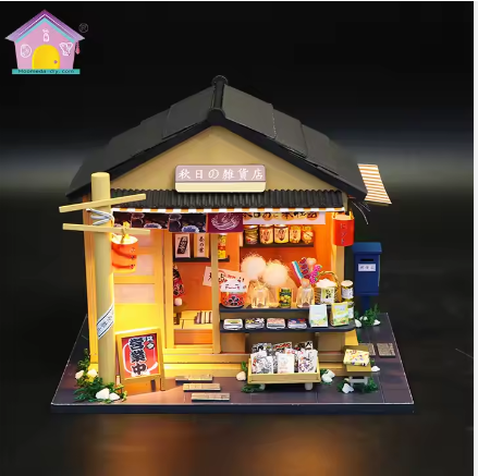 Casa de Muñecas de Madera de Estilo Japonés