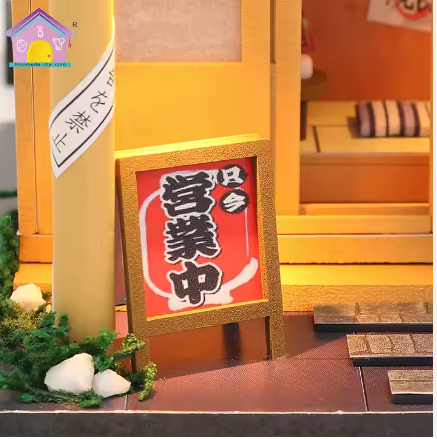 Casa de Muñecas de Madera de Estilo Japonés