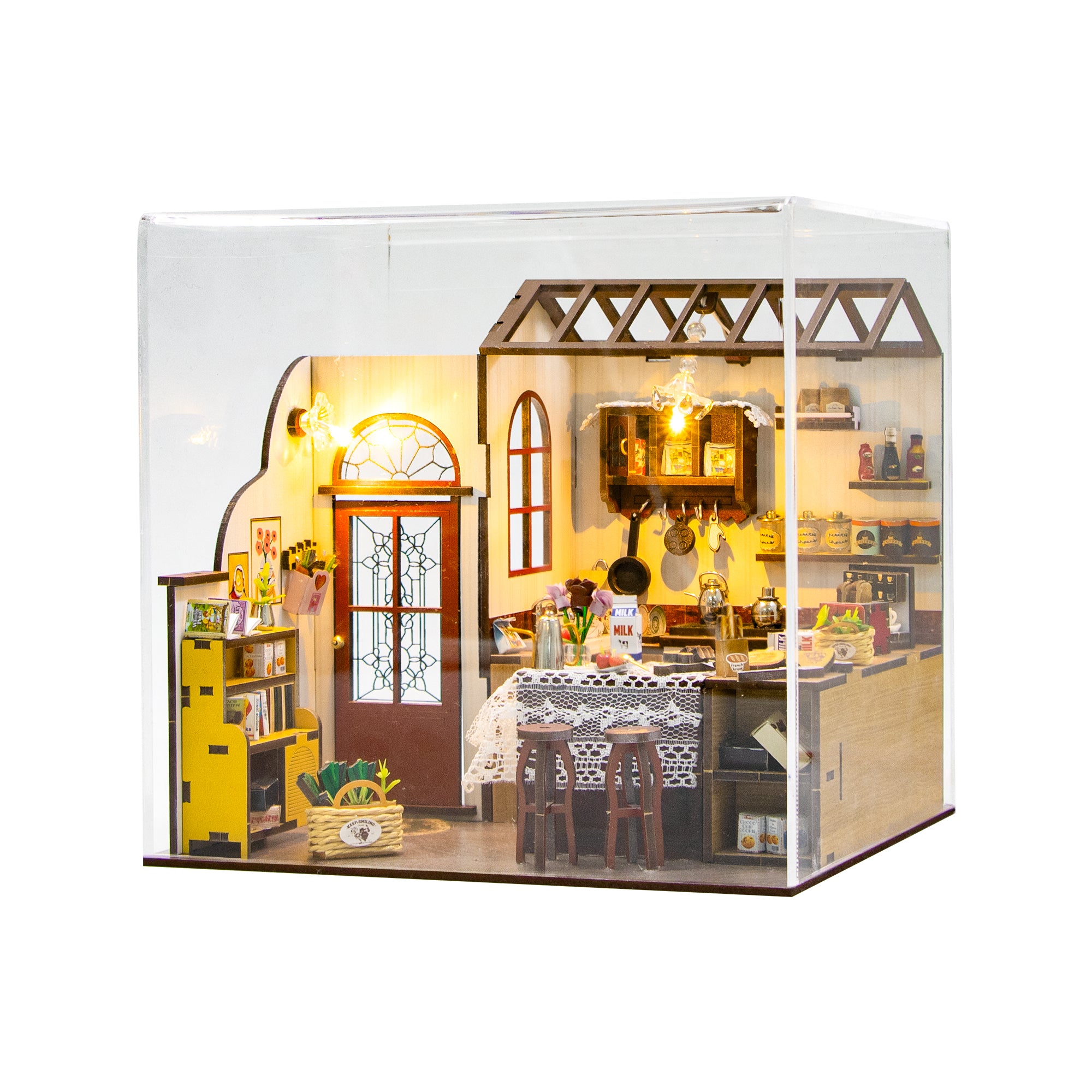 Book Nook Cocina de Peta - Peta's Kitchen Miniatura DIY con Luz (Hongda M2423Z)