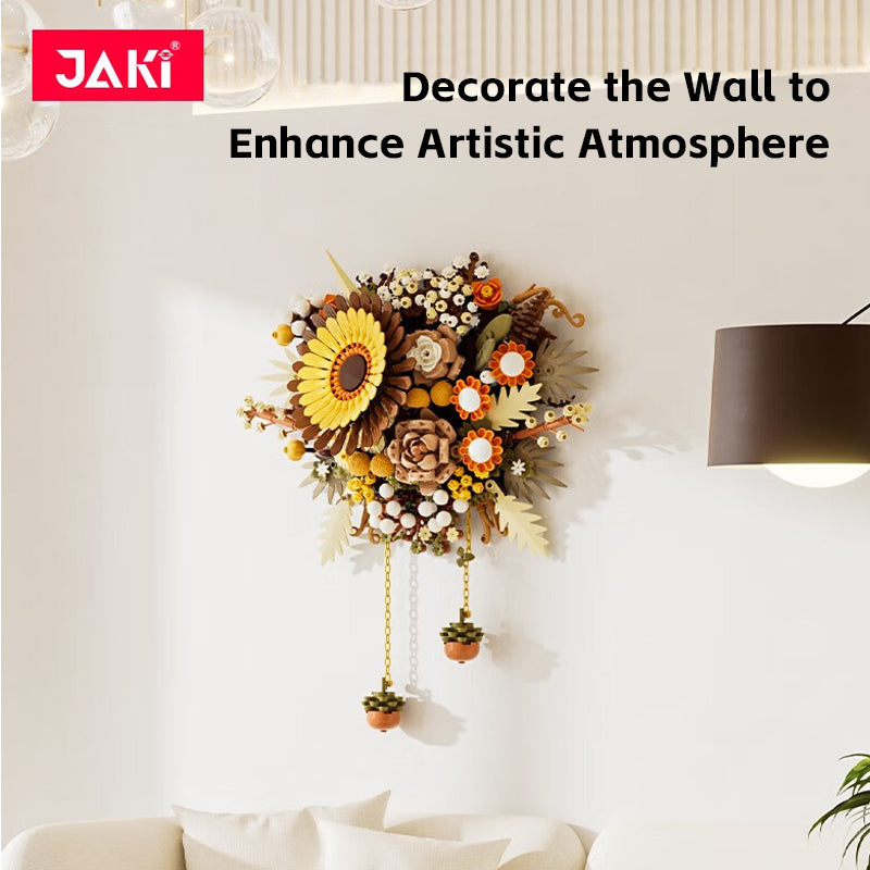 Arreglo Floral Colgante - Ramo de Bloques de Construcción DIY para Pared/Oficina (Jaki)