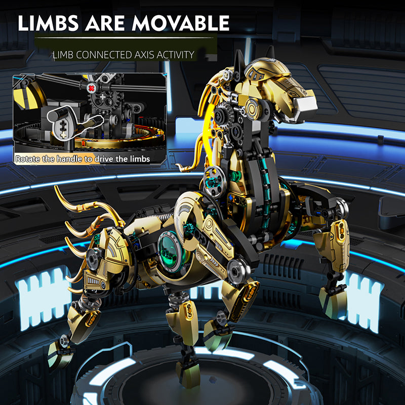 Caballo Mecánico MOC - Set de Bloques de Construcción Robótico (MJ 13088)