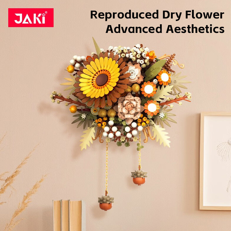 Arreglo Floral Colgante - Ramo de Bloques de Construcción DIY para Pared/Oficina (Jaki)