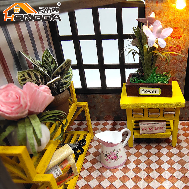 Casita Miniatura "Dream Building Pavilion" – Kit DIY con Luces LED y Diseño de 3 Pisos M2132