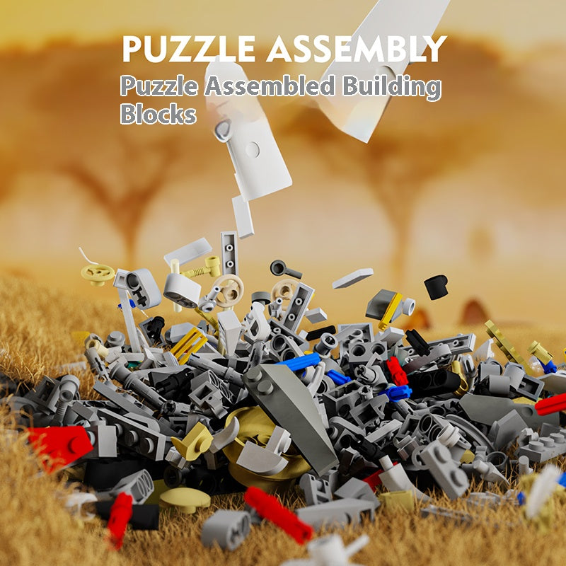 MJ 13084 Águila Mecánica Creativa - Bloques de Construcción con Luz y Soporte