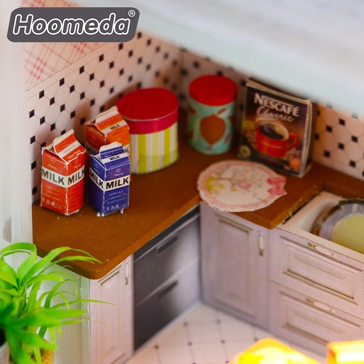Casa Miniatura DIY “Pink Melody” – Habitación Romántica con Piano y Luces LED M035