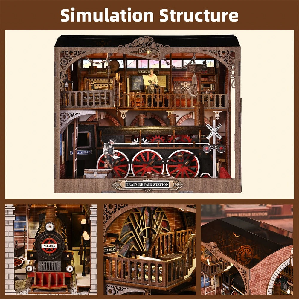 Book Nook Casa de Té Clásica - Elegante Diorama 3D DIY con Luz LED (Hamaileon CH06)