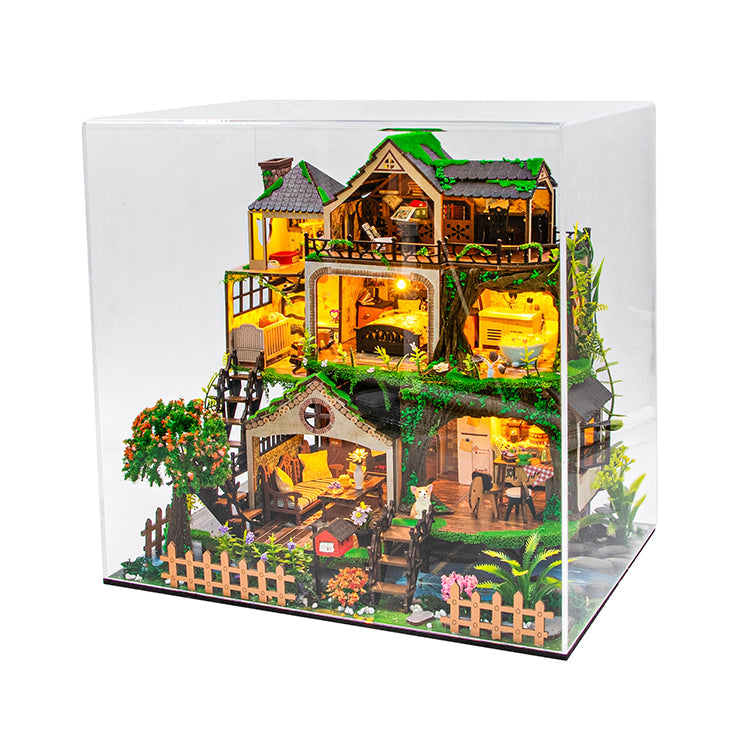 Casa de Muñecas Bosque de Cuento de Hadas - Fairy Tale Forest Diorama XL con Luz (Hongda L2501)