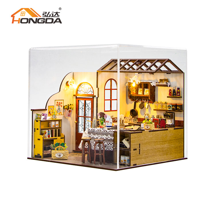 Book Nook Cocina de Peta - Peta's Kitchen Miniatura DIY con Luz (Hongda M2423Z)