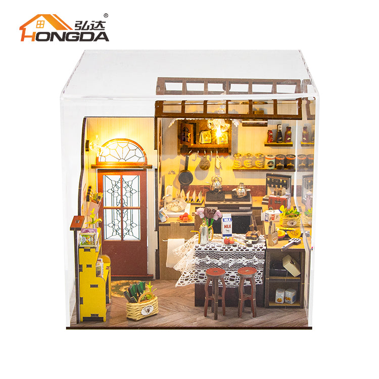 Book Nook Cocina de Peta - Peta's Kitchen Miniatura DIY con Luz (Hongda M2423Z)