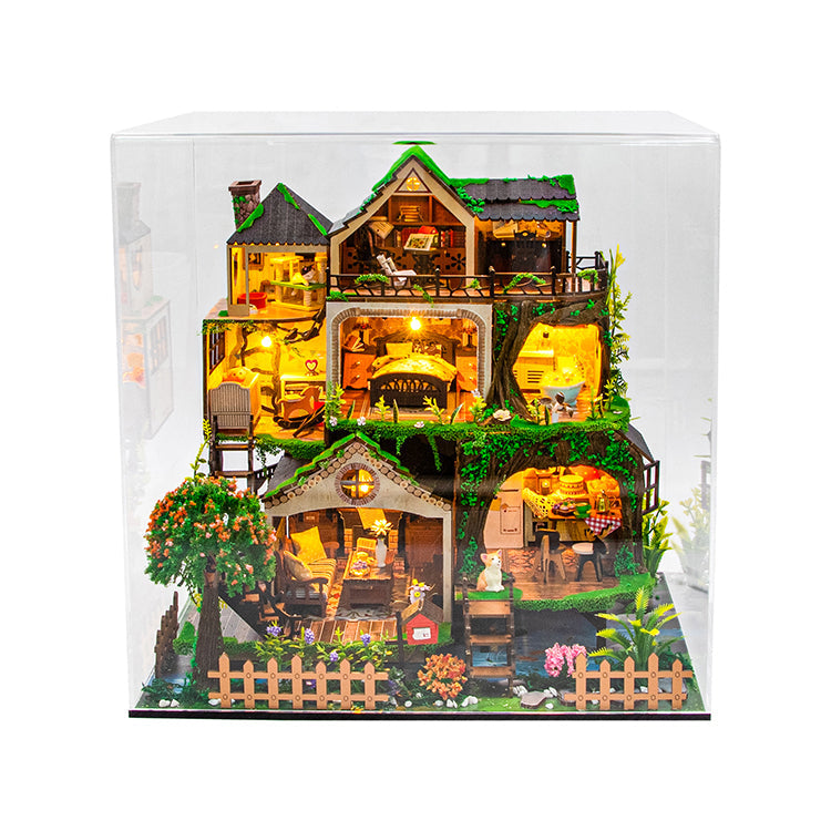 Casa de Muñecas Bosque de Cuento de Hadas - Fairy Tale Forest Diorama XL con Luz (Hongda L2501)