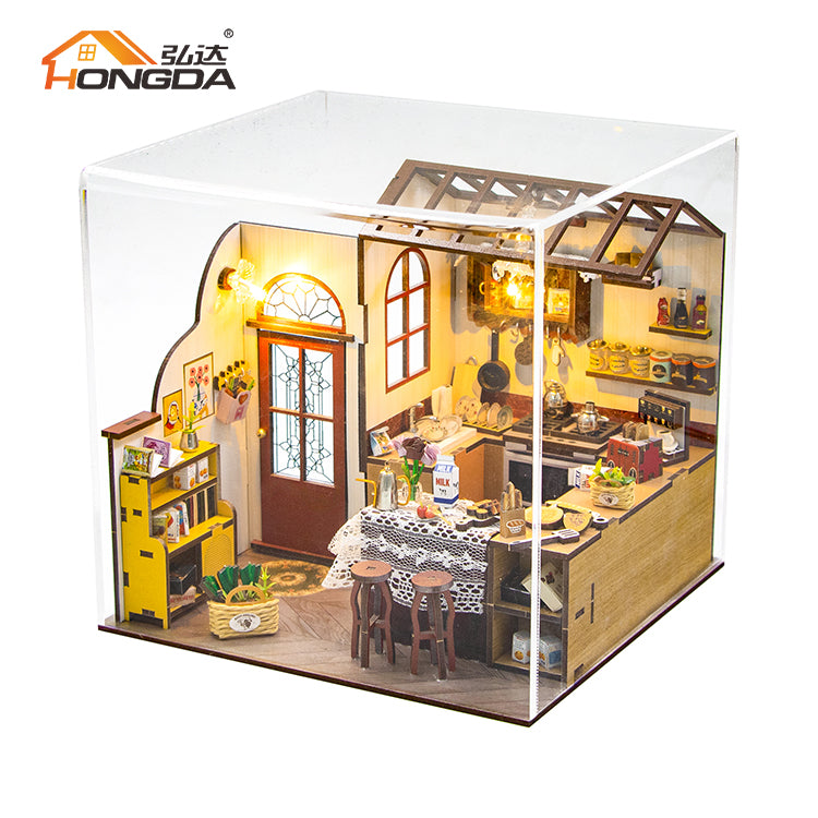 Book Nook Cocina de Peta - Peta's Kitchen Miniatura DIY con Luz (Hongda M2423Z)