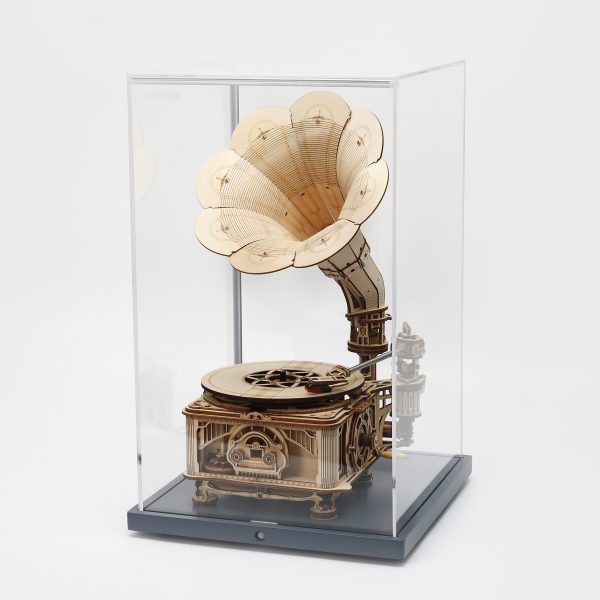 Puzzle 3D Gramófono Clásico - Modelo Mecánico Funcional (Rokr LKB01)