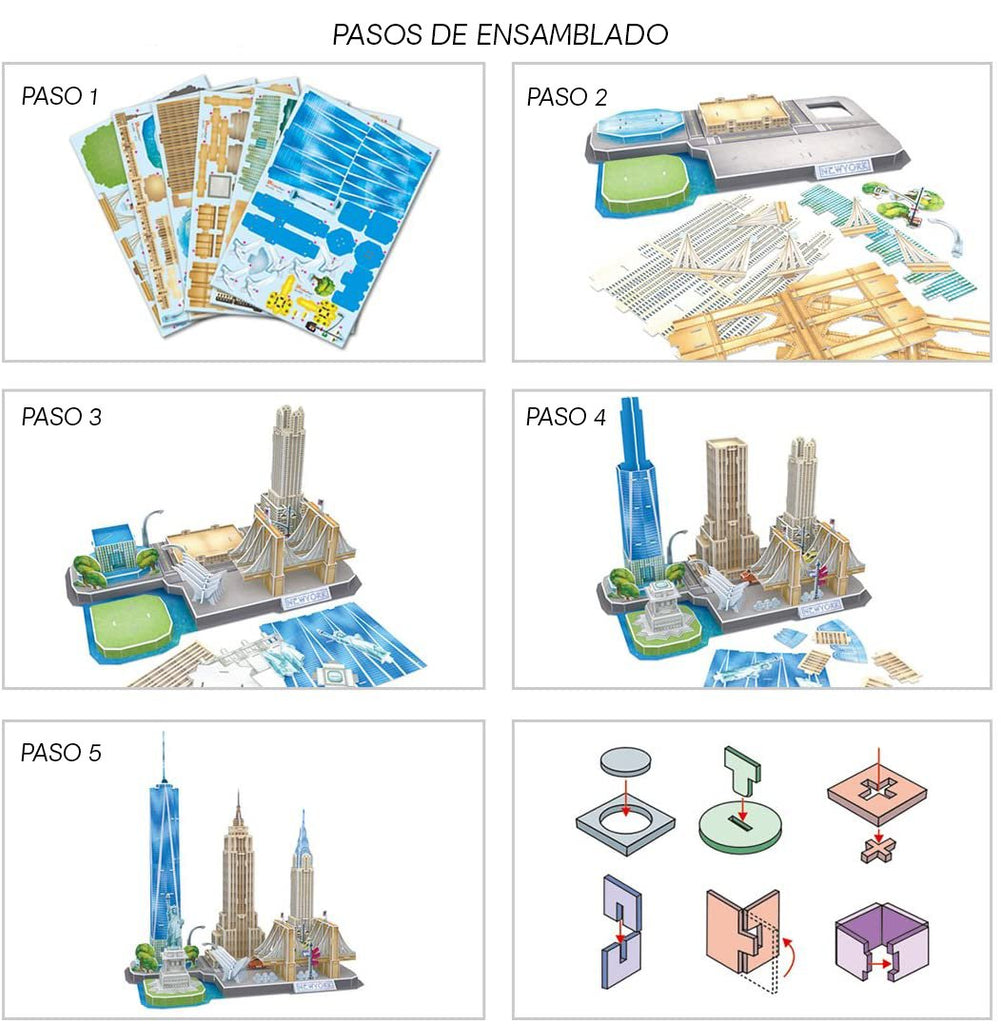 Nueva York City Line USA Rompecabezas 3D Cubicfun Puzzle 3D