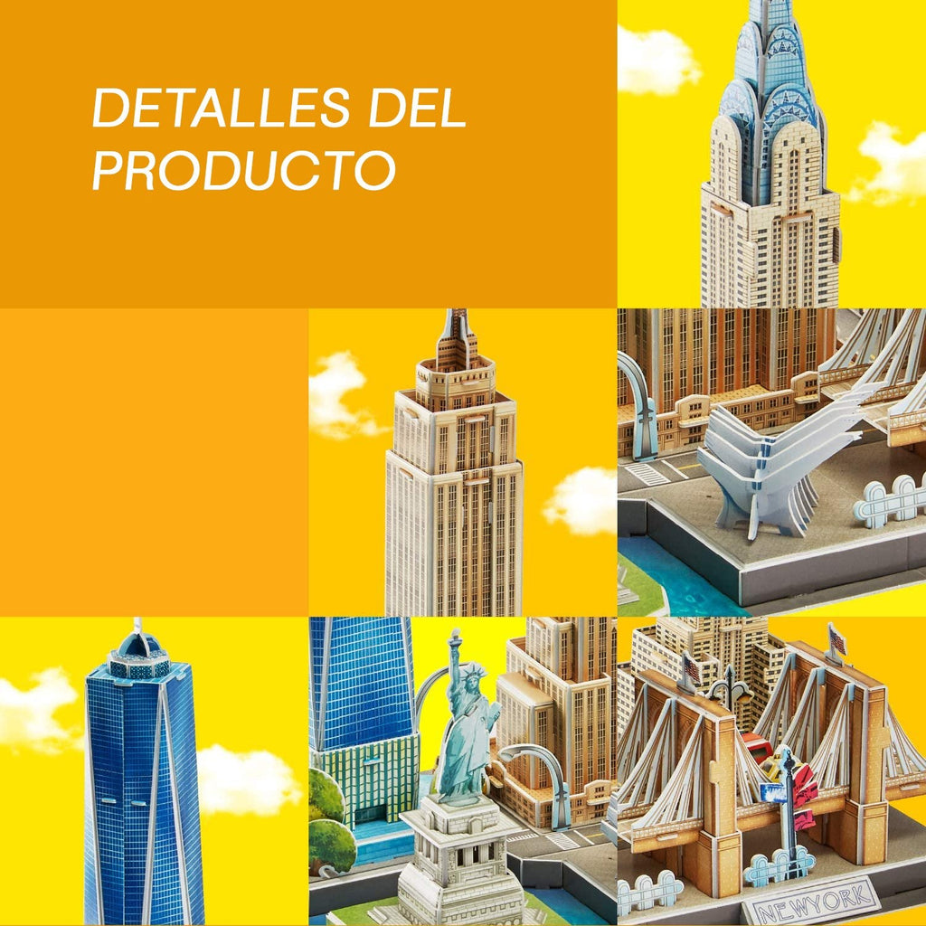 Nueva York City Line USA Rompecabezas 3D Cubicfun Puzzle 3D