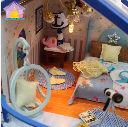 Casa Miniatura DIY “La Leyenda del Mar Azul” – Diorama de Fantasía Marina con Luces LED - 13844